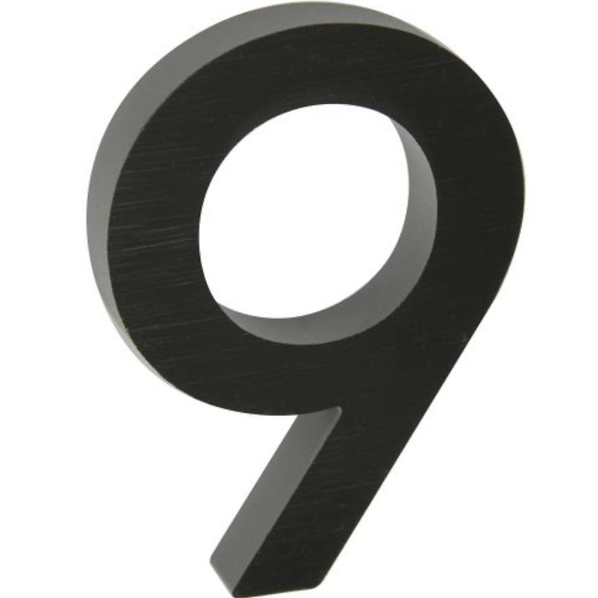 Hliníkové číslo 3D černá matná 5