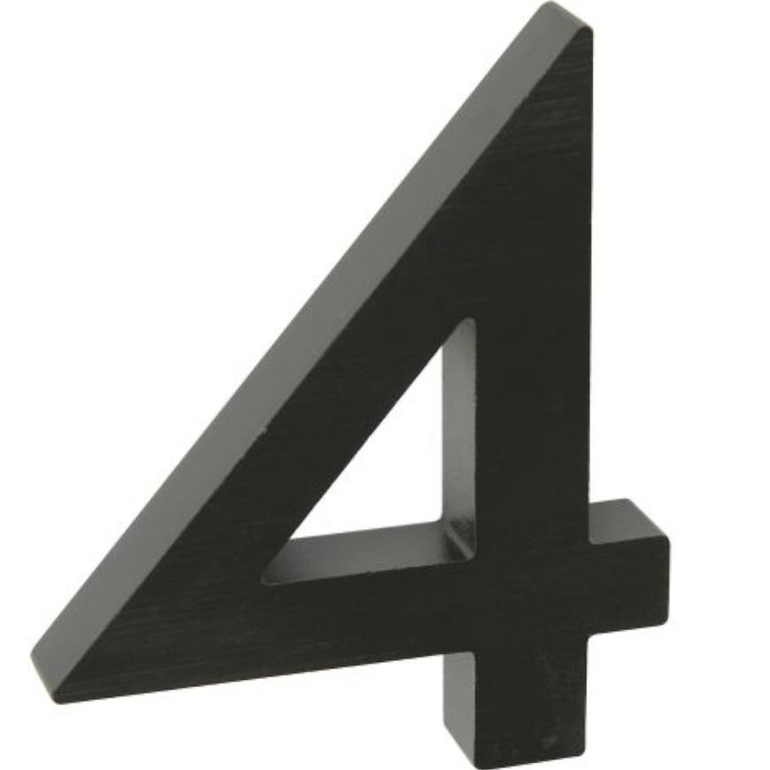 Hliníkové číslo 3D černá matná