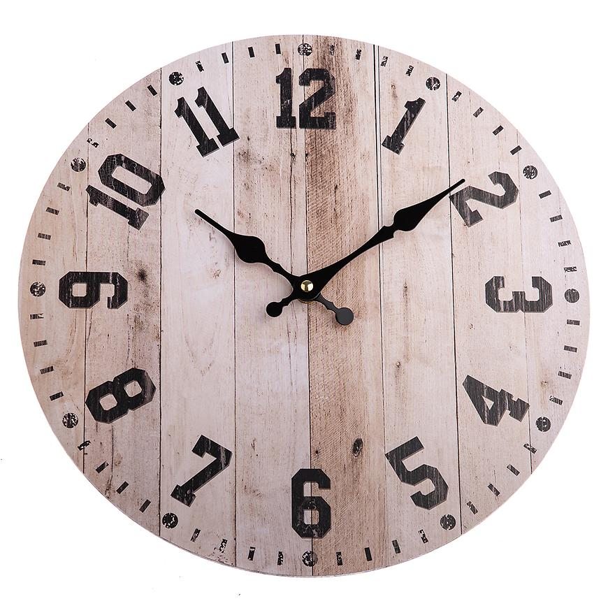 Dřevěné nástěnné hodiny HLC0002 34x34x1