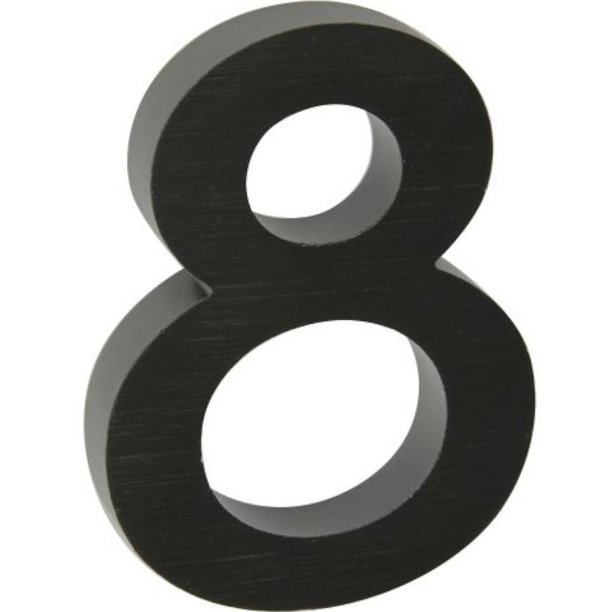 Hliníkové číslo 3D černá matná /