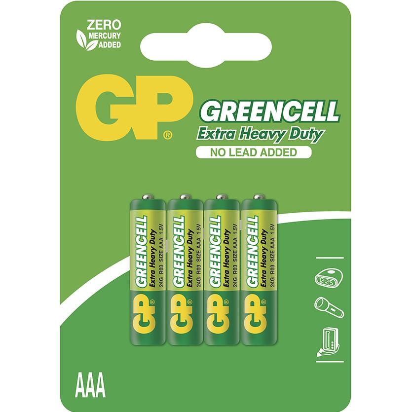 Zinková baterie GP Greencell AAA (R03)