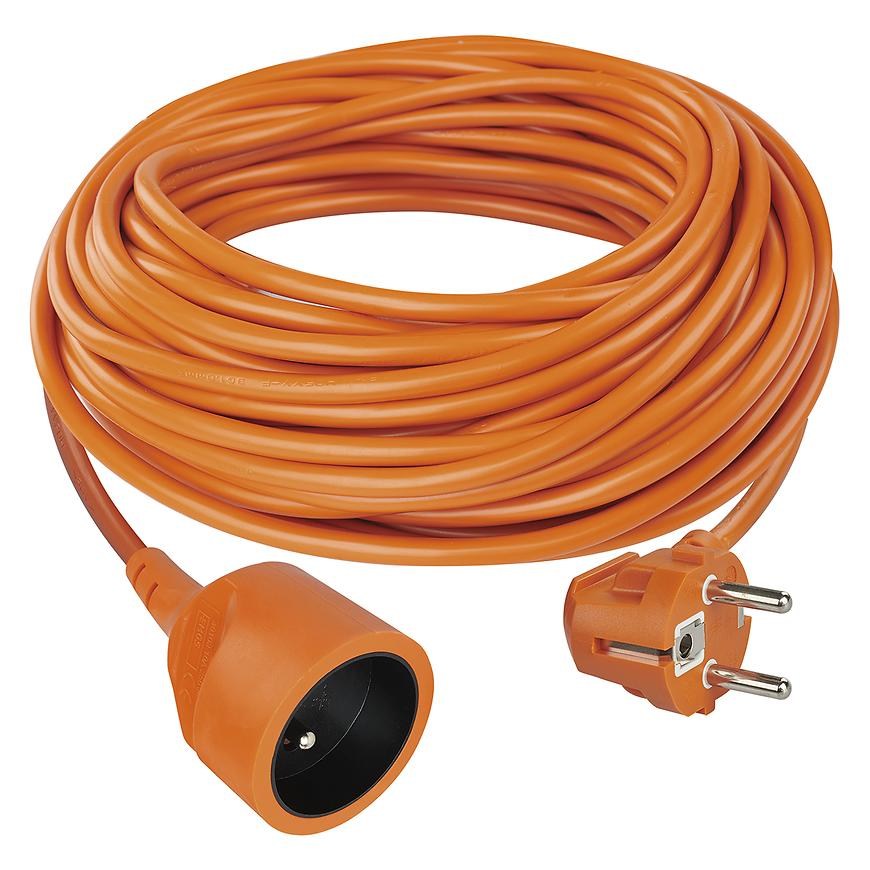 Prodlužovací kabel 20 m / 1 zásuvka / oranžový /